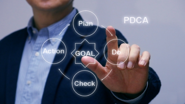 無料Web診断からLP制作、コラム投稿、コンサル受注へつながる円形の循環グラフ